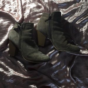 Suede tan ankle boots